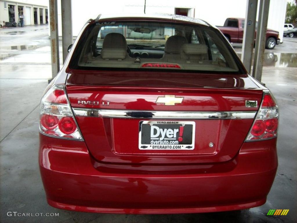 2011 Aveo LT Sedan - Sport Red / Neutral photo #4