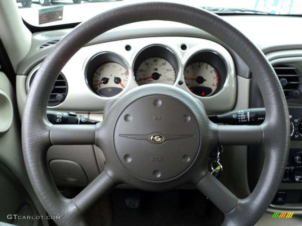 2003 Chrysler PT Cruiser Standard PT Cruiser Model Taupe/Pearl Beige Steering Wheel Photo #47318288
