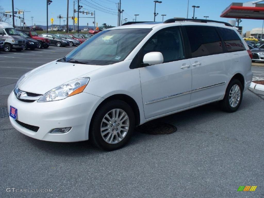 2008 Sienna Limited AWD - Arctic Frost Pearl / Stone photo #1