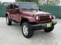 2007 Red Rock Crystal Pearl Jeep Wrangler Unlimited Sahara 4x4  photo #1