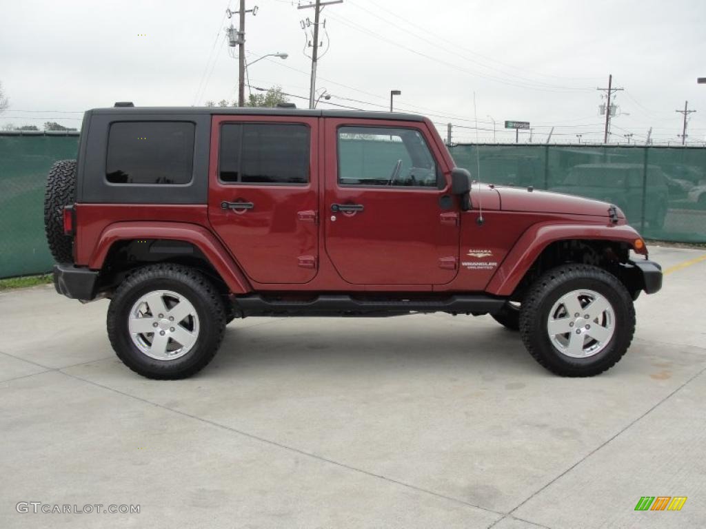 2007 Wrangler Unlimited Sahara 4x4 - Red Rock Crystal Pearl / Dark Slate Gray/Medium Slate Gray photo #2