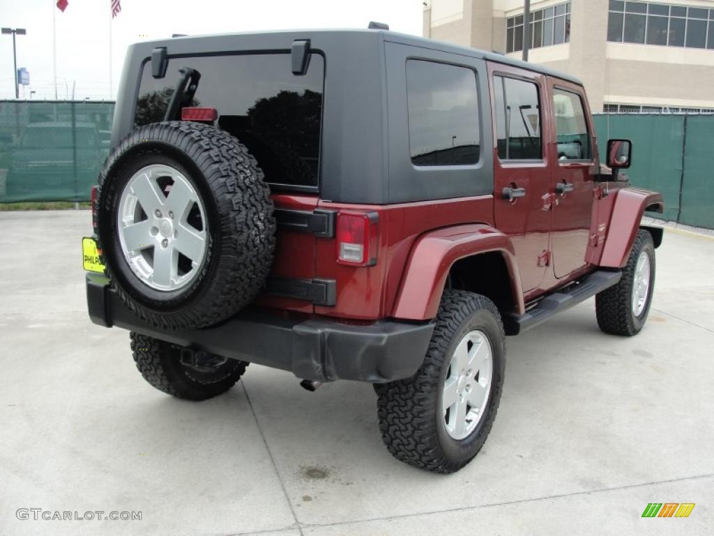 2007 Wrangler Unlimited Sahara 4x4 - Red Rock Crystal Pearl / Dark Slate Gray/Medium Slate Gray photo #3