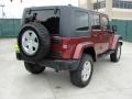 2007 Red Rock Crystal Pearl Jeep Wrangler Unlimited Sahara 4x4  photo #3