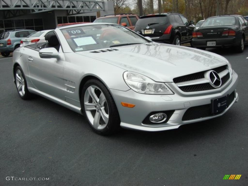 Iridium Silver Metallic 2009 Mercedes-Benz SL 550 Roadster Exterior Photo #47319926