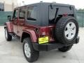 2007 Red Rock Crystal Pearl Jeep Wrangler Unlimited Sahara 4x4  photo #5