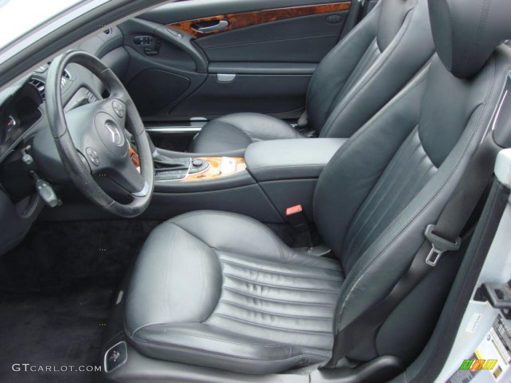Black Interior 2009 Mercedes-Benz SL 550 Roadster Photo #47319956