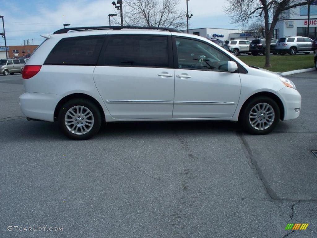 2008 Sienna Limited AWD - Arctic Frost Pearl / Stone photo #7