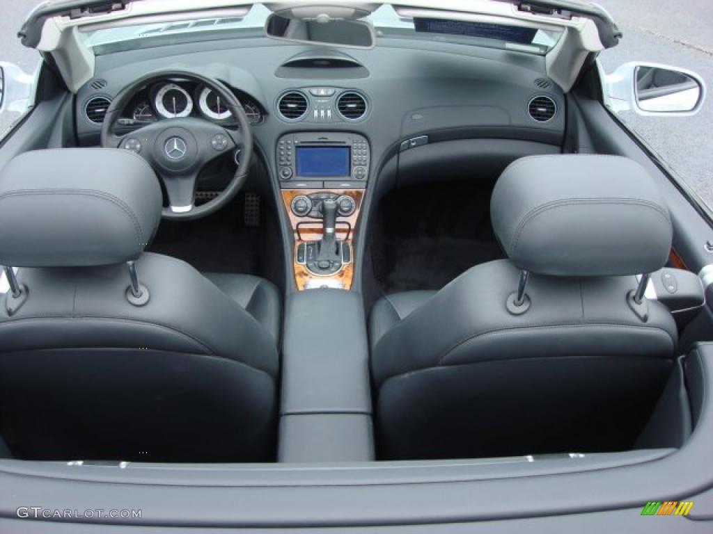 Black Interior 2009 Mercedes-Benz SL 550 Roadster Photo #47320007