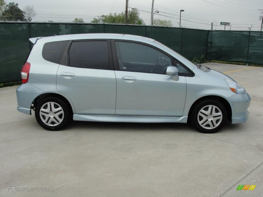 Lunar Mist Blue Metallic 2007 Honda Fit Standard Fit Model Exterior Photo #47320631