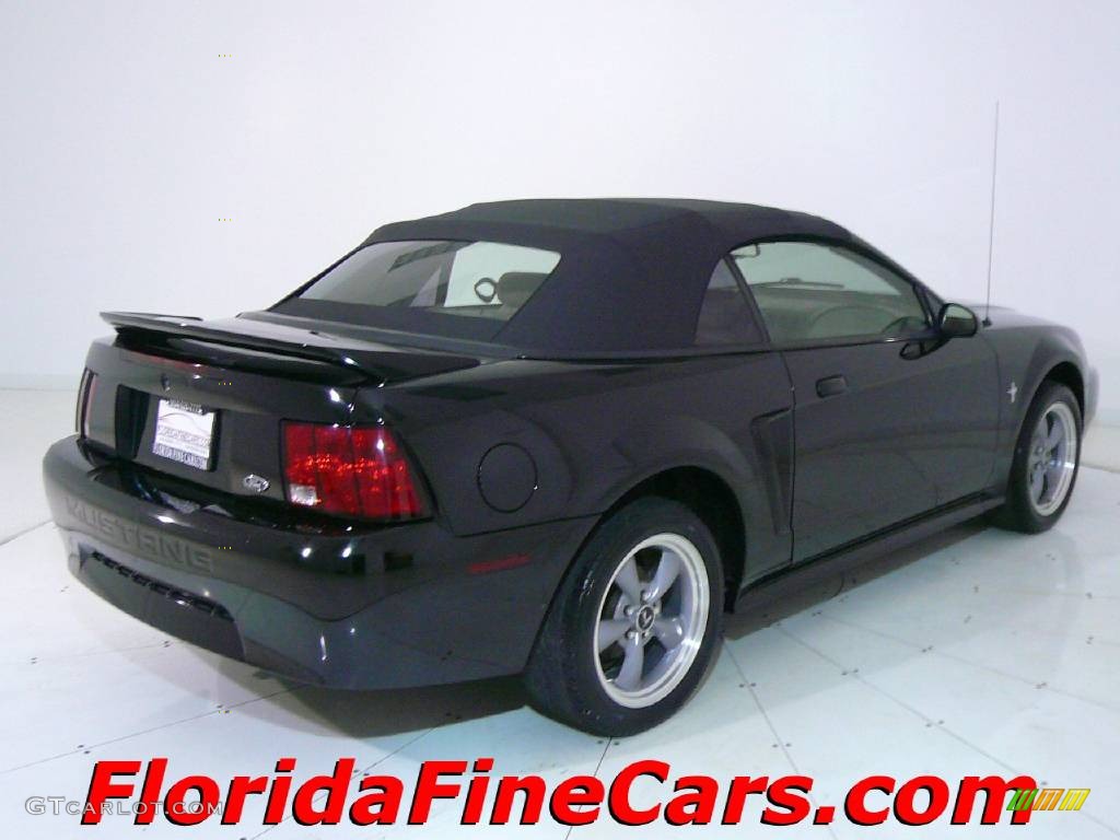 2000 Mustang V6 Convertible - Black / Medium Parchment photo #7