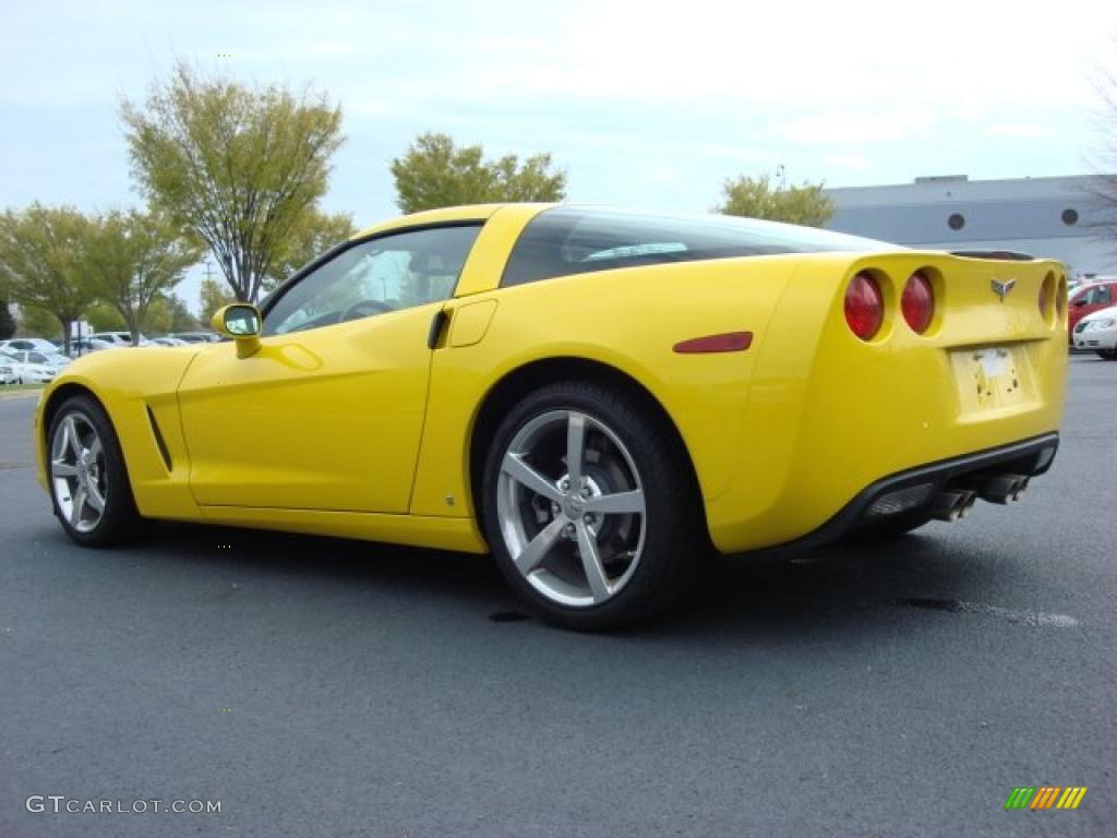 2009 Corvette Coupe - Velocity Yellow / Ebony photo #3