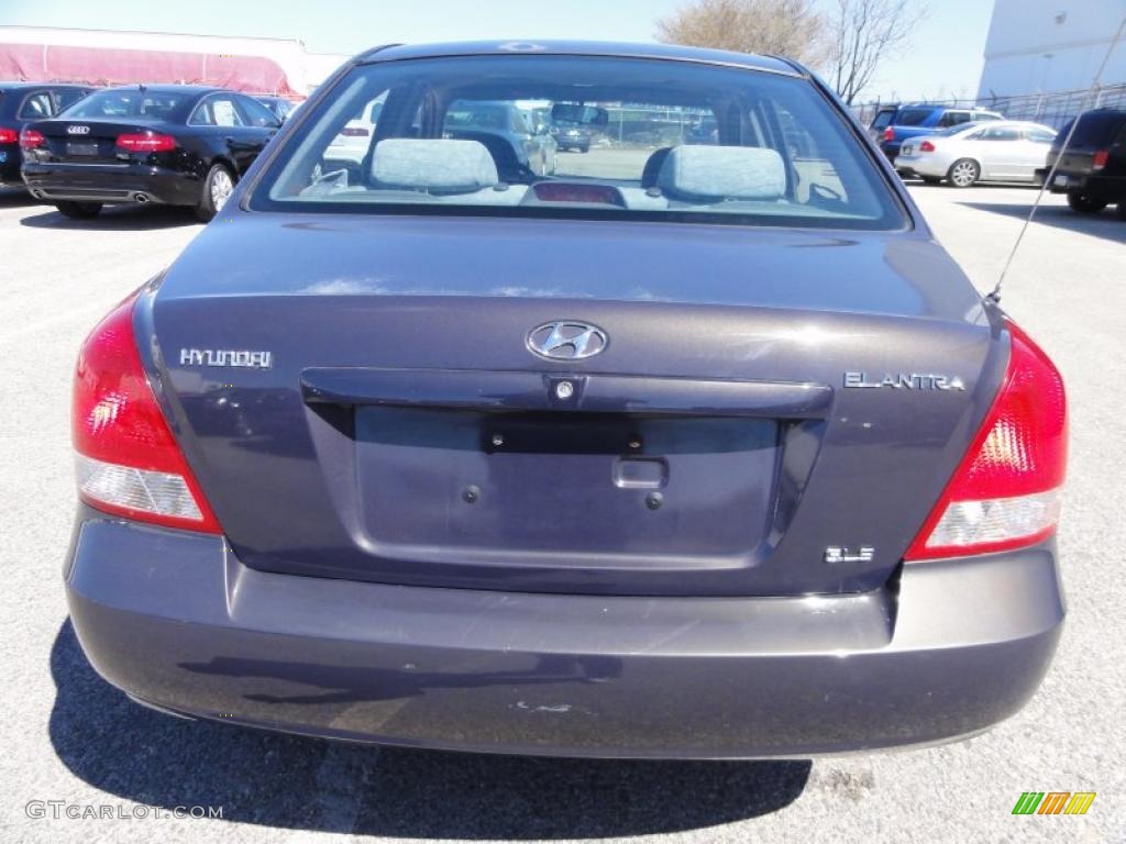 2001 Elantra GLS - Midnight Gray / Gray photo #9