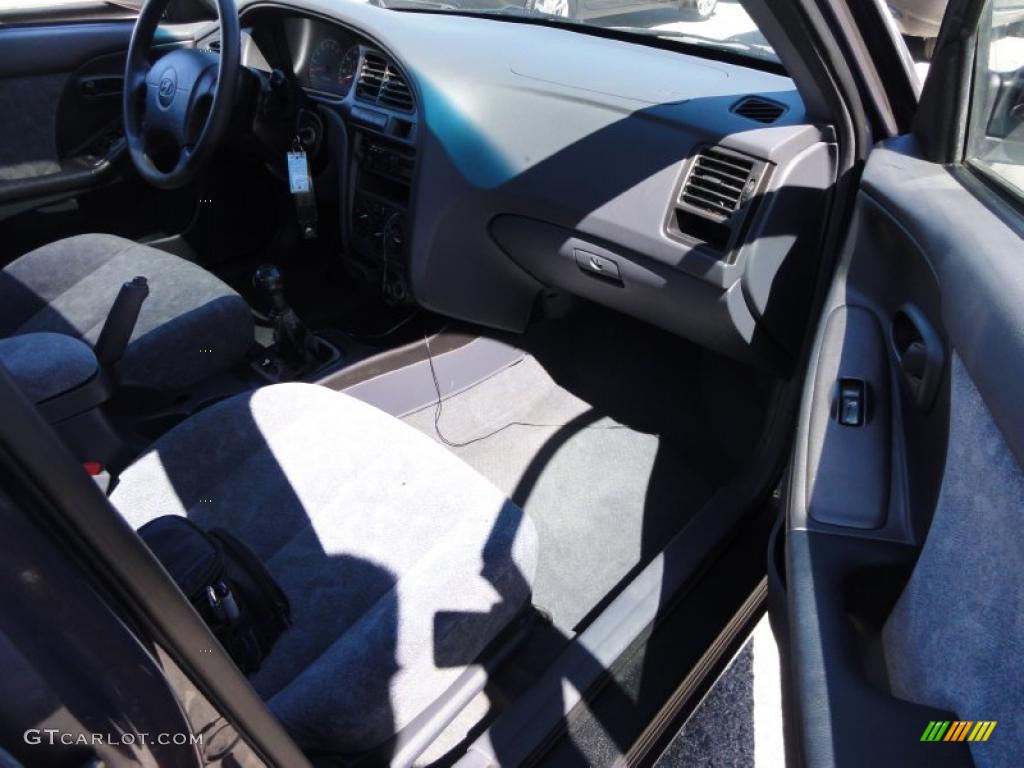 2001 Elantra GLS - Midnight Gray / Gray photo #18