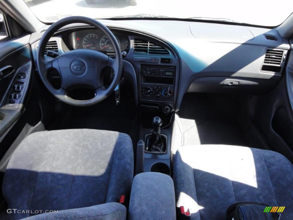 2001 Elantra GLS - Midnight Gray / Gray photo #28