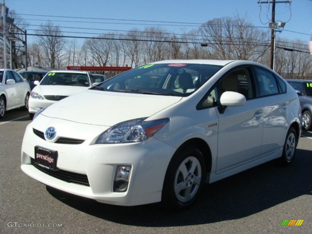 2010 Prius Hybrid IV - Blizzard White Pearl / Bisque photo #3