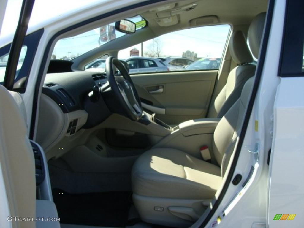 2010 Prius Hybrid IV - Blizzard White Pearl / Bisque photo #7