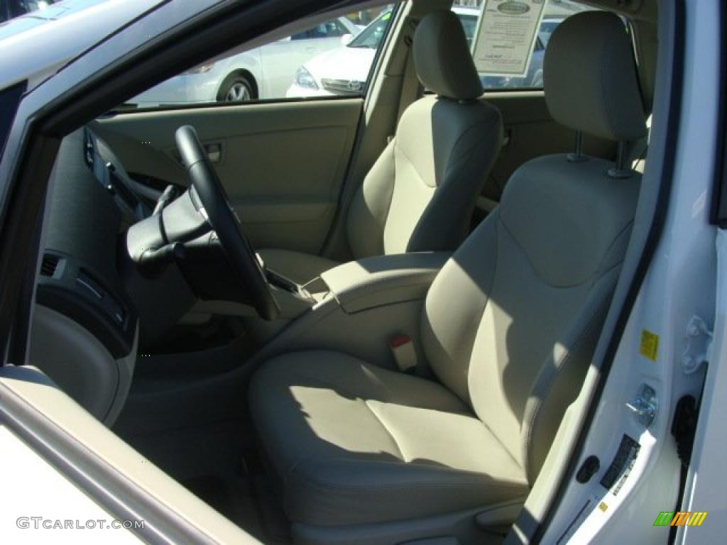 2010 Prius Hybrid IV - Blizzard White Pearl / Bisque photo #8