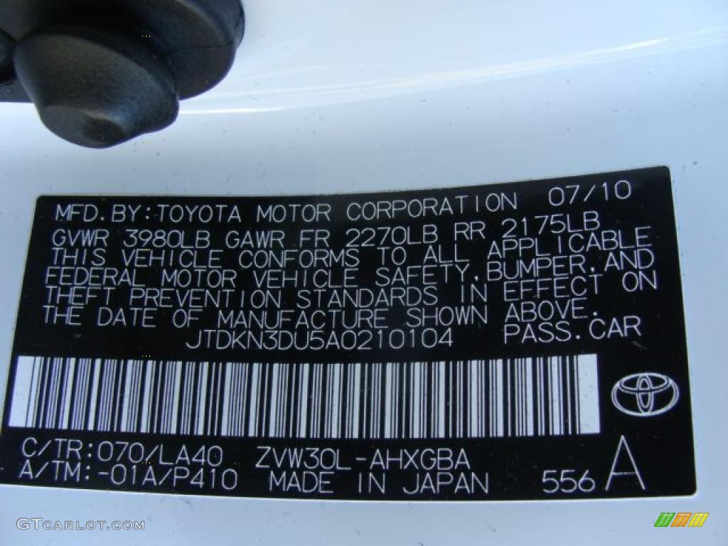 2010 Prius Hybrid IV - Blizzard White Pearl / Bisque photo #15
