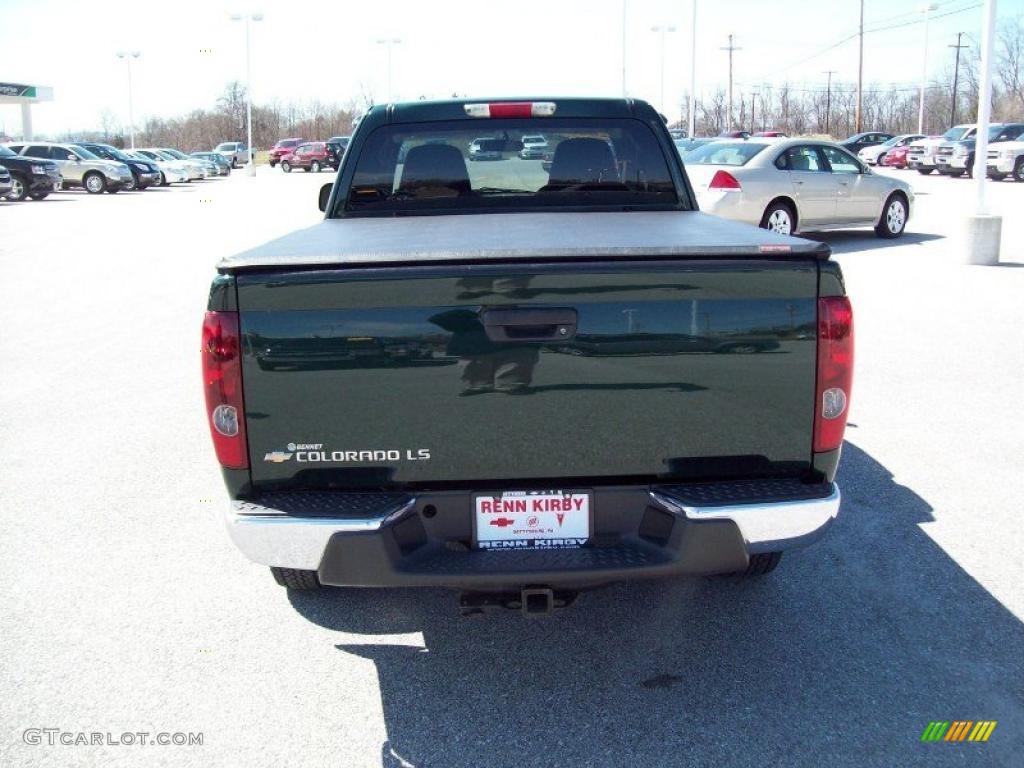 2005 Colorado LS Extended Cab 4x4 - Dark Green Metallic / Medium Dark Pewter photo #17