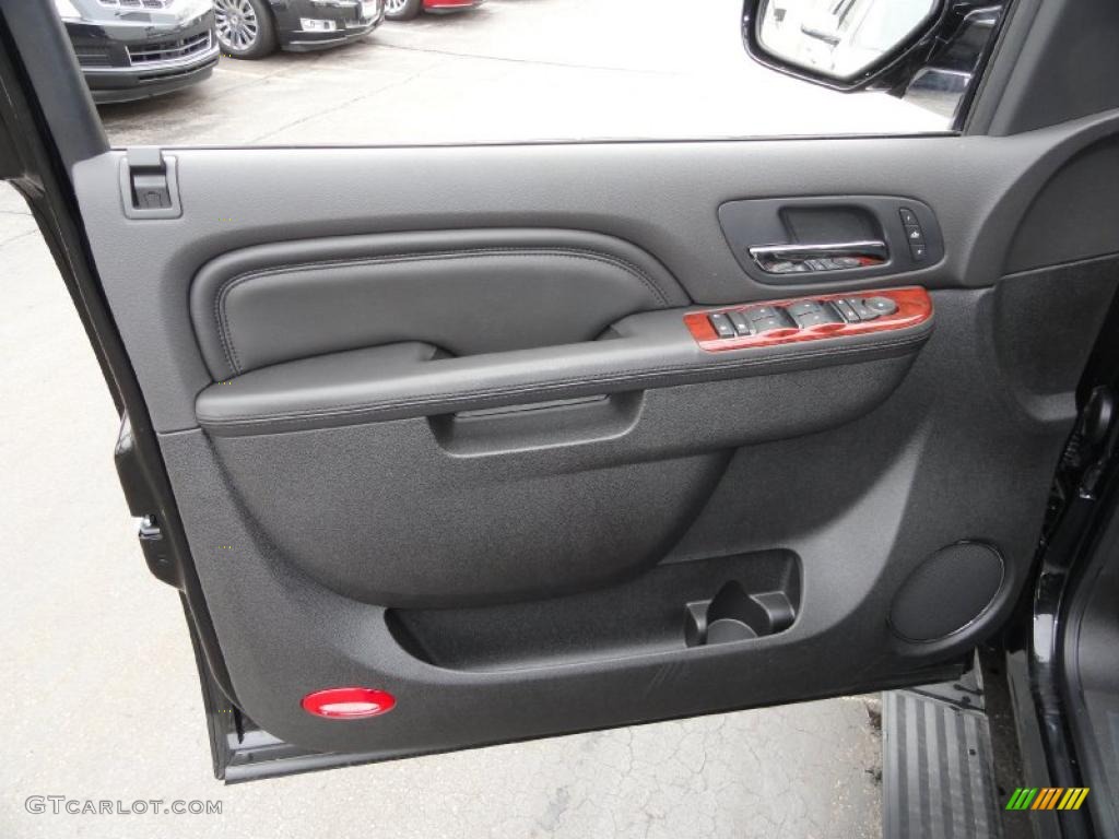 2011 Cadillac Escalade Premium AWD Ebony/Ebony Door Panel Photo #47328008