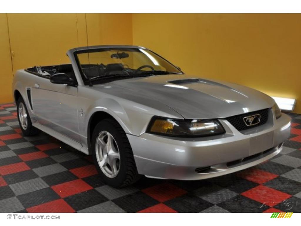 2001 Mustang V6 Convertible - Silver Metallic / Dark Charcoal photo #1