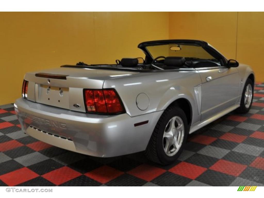 2001 Mustang V6 Convertible - Silver Metallic / Dark Charcoal photo #4
