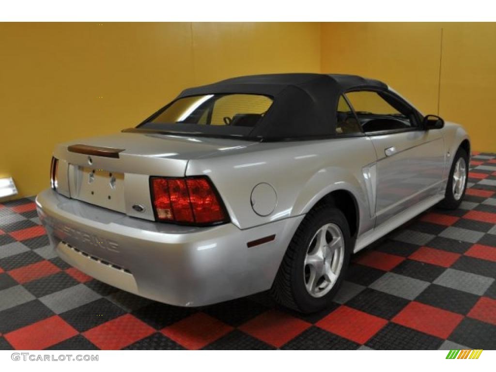 2001 Mustang V6 Convertible - Silver Metallic / Dark Charcoal photo #6