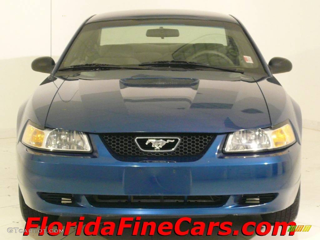 2000 Mustang V6 Coupe - Atlantic Blue Metallic / Medium Graphite photo #5