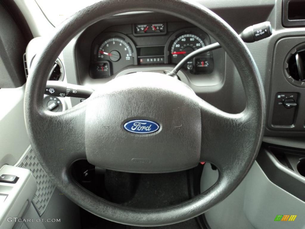 2011 Ford E Series Van E250 XL Cargo Medium Flint Steering Wheel Photo #47331211