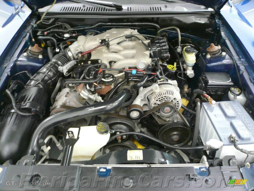 2000 Mustang V6 Coupe - Atlantic Blue Metallic / Medium Graphite photo #9