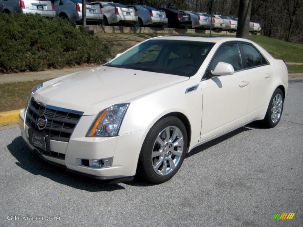 White Diamond Tri-Coat 2008 Cadillac CTS 4 AWD Sedan Exterior Photo #47333377