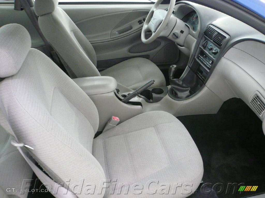 2000 Mustang V6 Coupe - Atlantic Blue Metallic / Medium Graphite photo #13