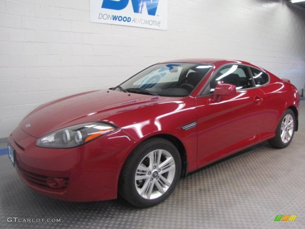 2008 Tiburon GS - Redfire Pearl / GS Black Cloth photo #2