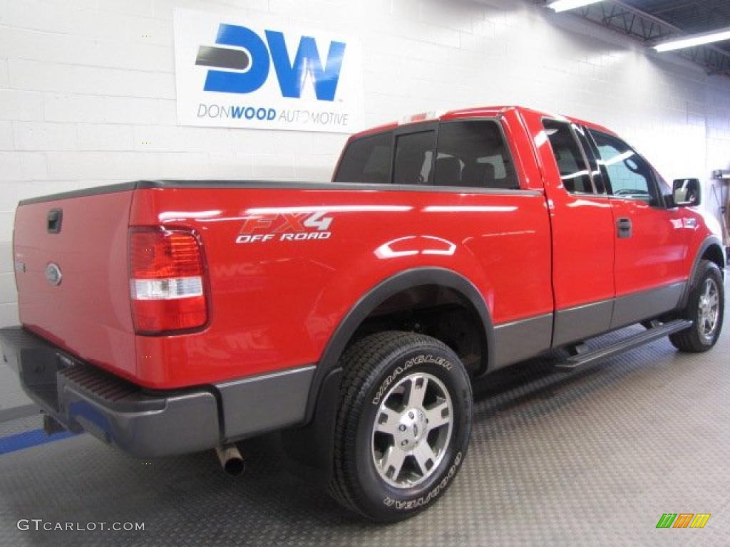 2004 F150 FX4 SuperCab 4x4 - Bright Red / Black/Medium Flint photo #3