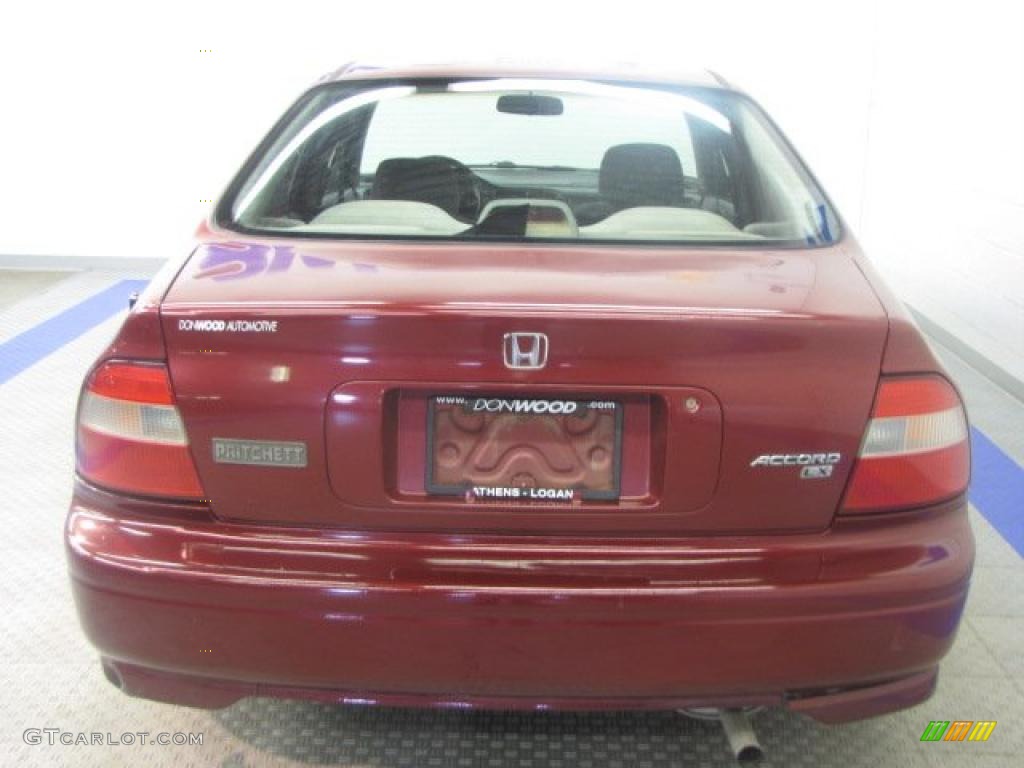 1995 Accord LX Sedan - Bordeaux Red Pearl / Gray photo #8