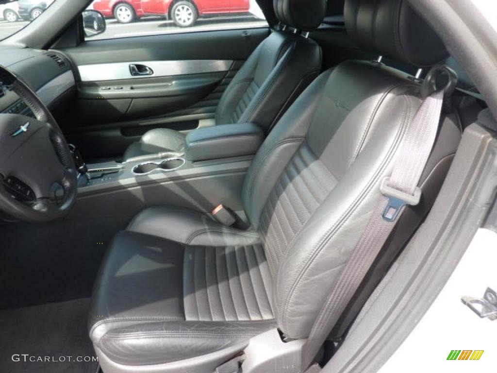 Midnight Black Interior 2002 Ford Thunderbird Premium Roadster Photo #47336650