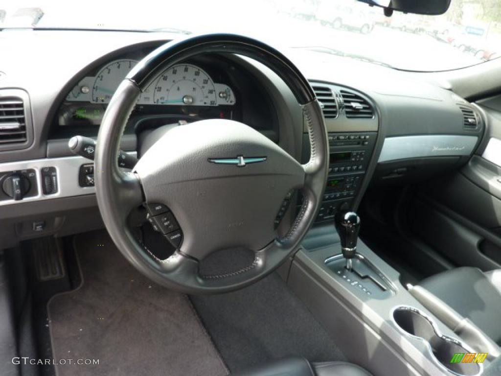 2002 Ford Thunderbird Premium Roadster Midnight Black Steering Wheel Photo #47336665
