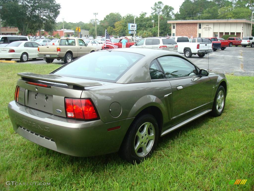 2002 Mustang V6 Coupe - Mineral Grey Metallic / Dark Charcoal photo #6