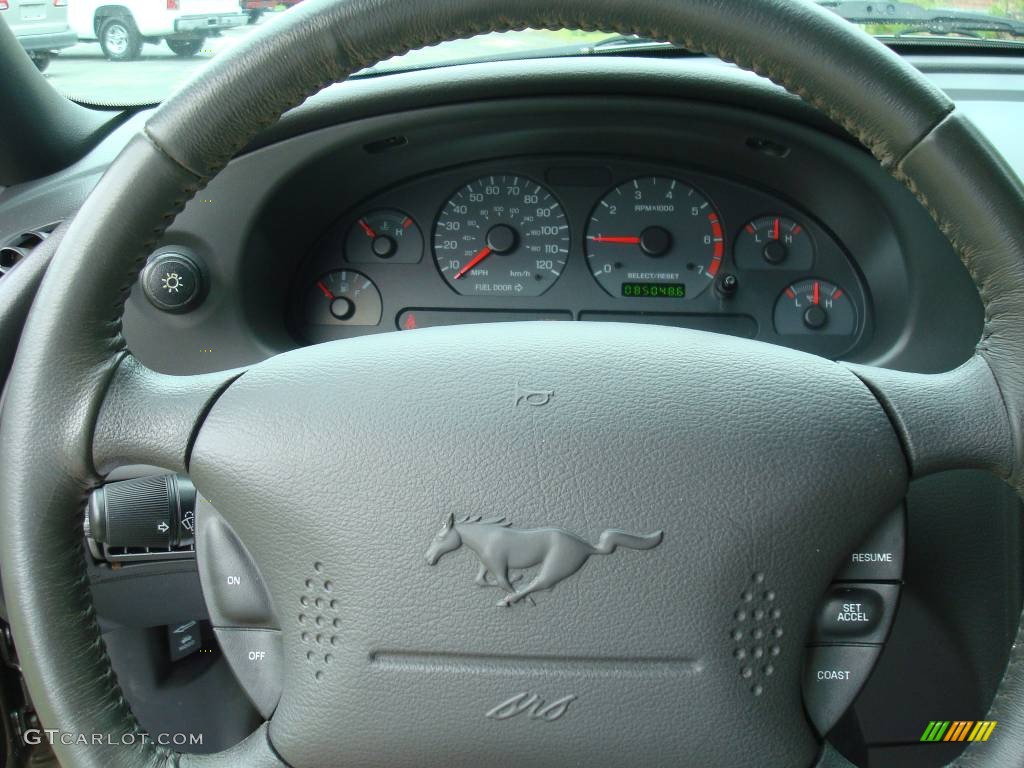 2002 Mustang V6 Coupe - Mineral Grey Metallic / Dark Charcoal photo #9