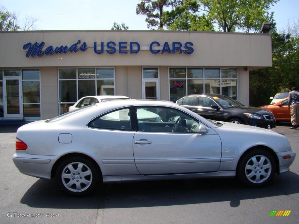 2001 CLK 320 Coupe - Brilliant Silver Metallic / Ash photo #1
