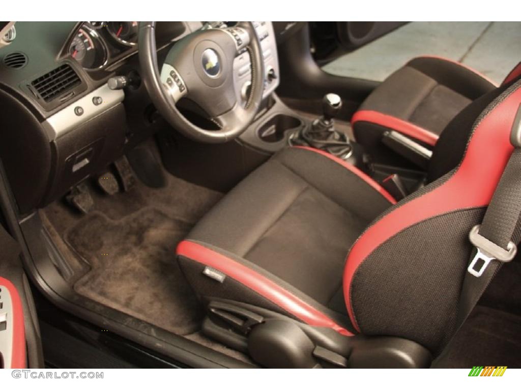 Ebony/Ebony UltraLux/Red Pipping Interior 2009 Chevrolet Cobalt SS Coupe Photo #47341108