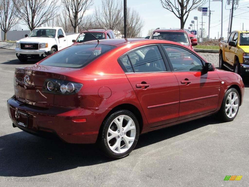 2008 MAZDA3 i Sport Sedan - Copper Red Mica / Black photo #7