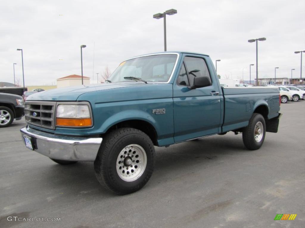 Emerald Green Metallic 1991 Ford F250 Regular Cab 4x4 Exterior Photo #47341963