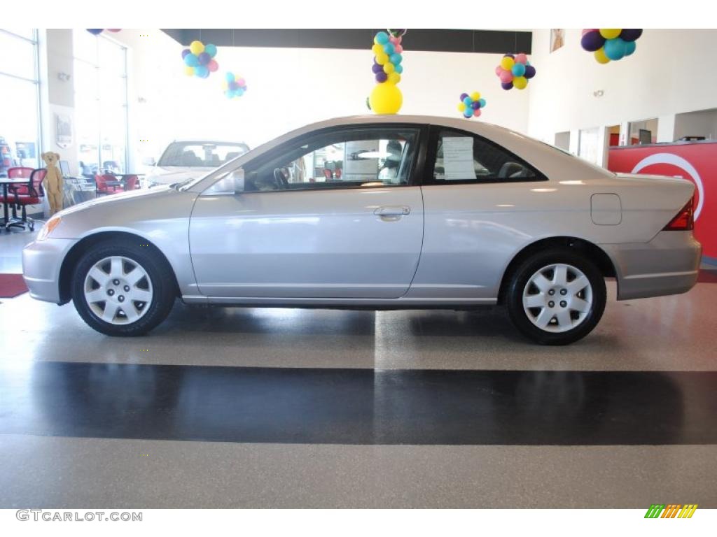 2001 Civic EX Coupe - Satin Silver Metallic / Gray photo #3