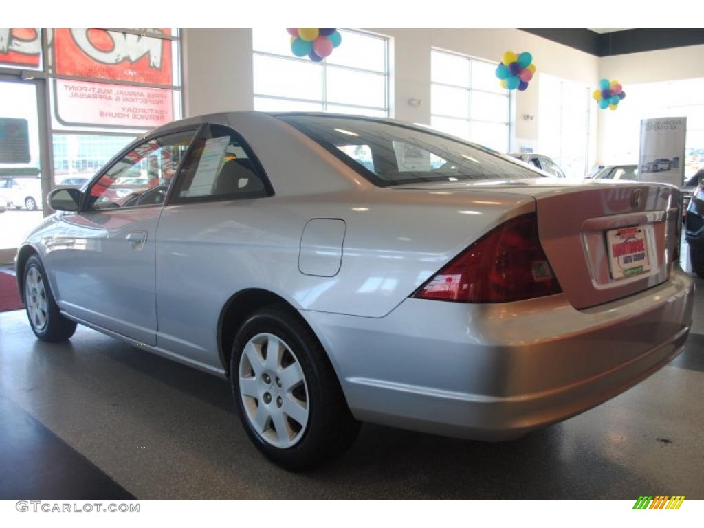 2001 Civic EX Coupe - Satin Silver Metallic / Gray photo #4