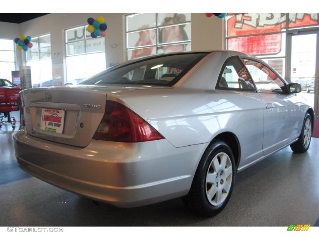 2001 Civic EX Coupe - Satin Silver Metallic / Gray photo #6