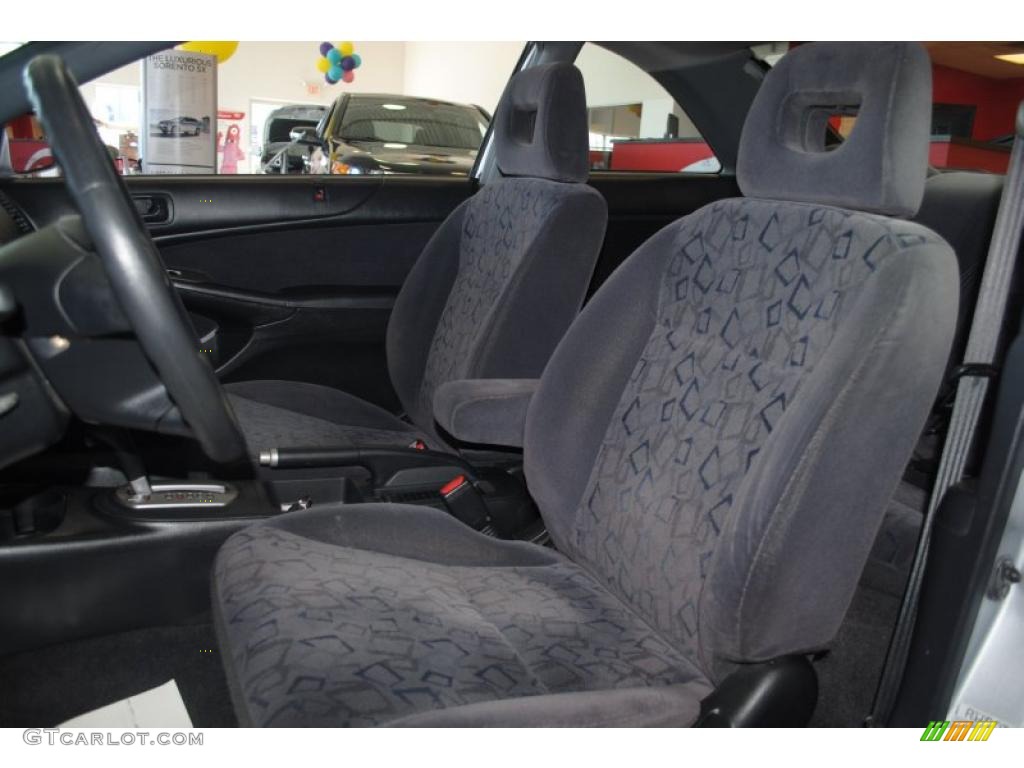 2001 Civic EX Coupe - Satin Silver Metallic / Gray photo #13