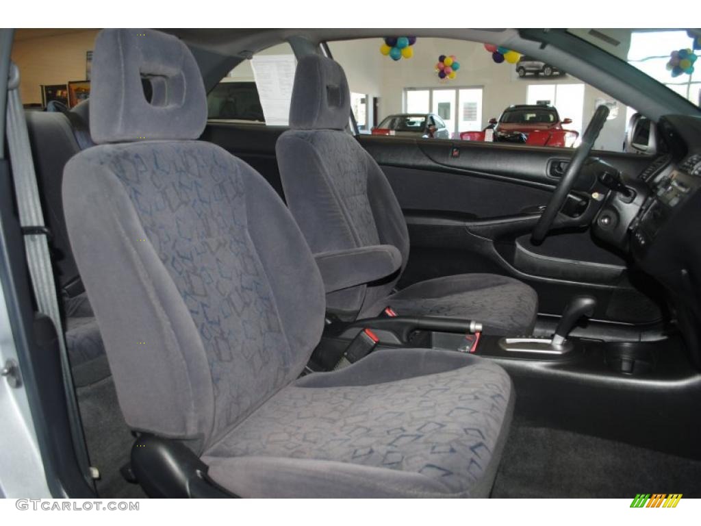 2001 Civic EX Coupe - Satin Silver Metallic / Gray photo #16