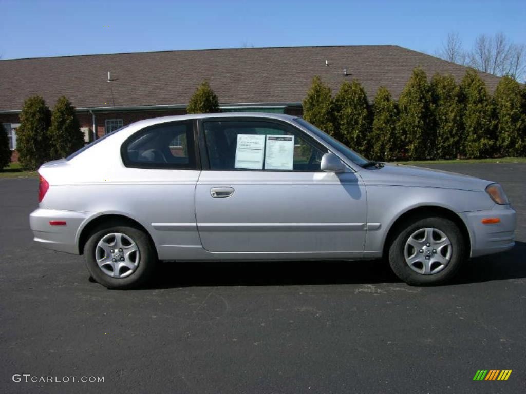 Silver Mist 2004 Hyundai Accent Coupe Exterior Photo #47343005