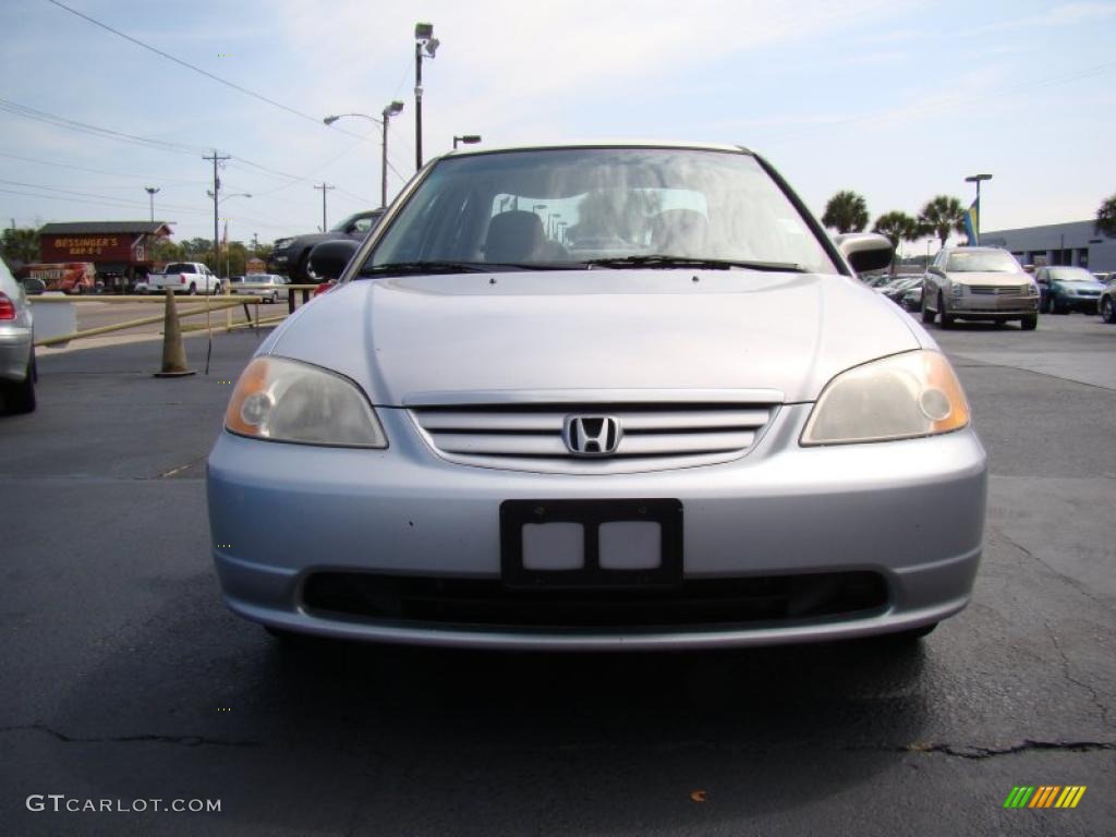 2001 Civic LX Sedan - Satin Silver Metallic / Gray photo #3